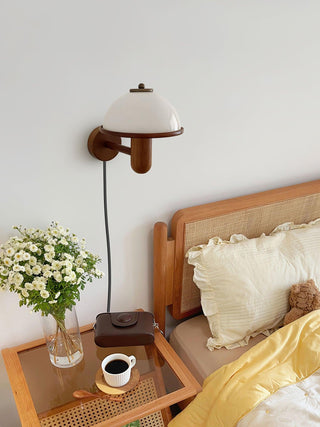 Lustra Applique Murale Champignon Bois de Chêne