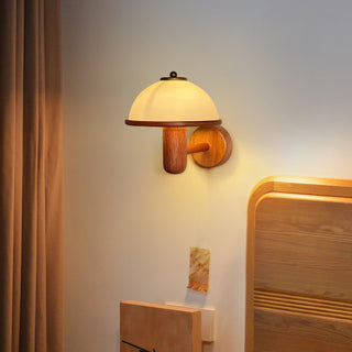Lustra Applique Murale Champignon Bois de Chêne