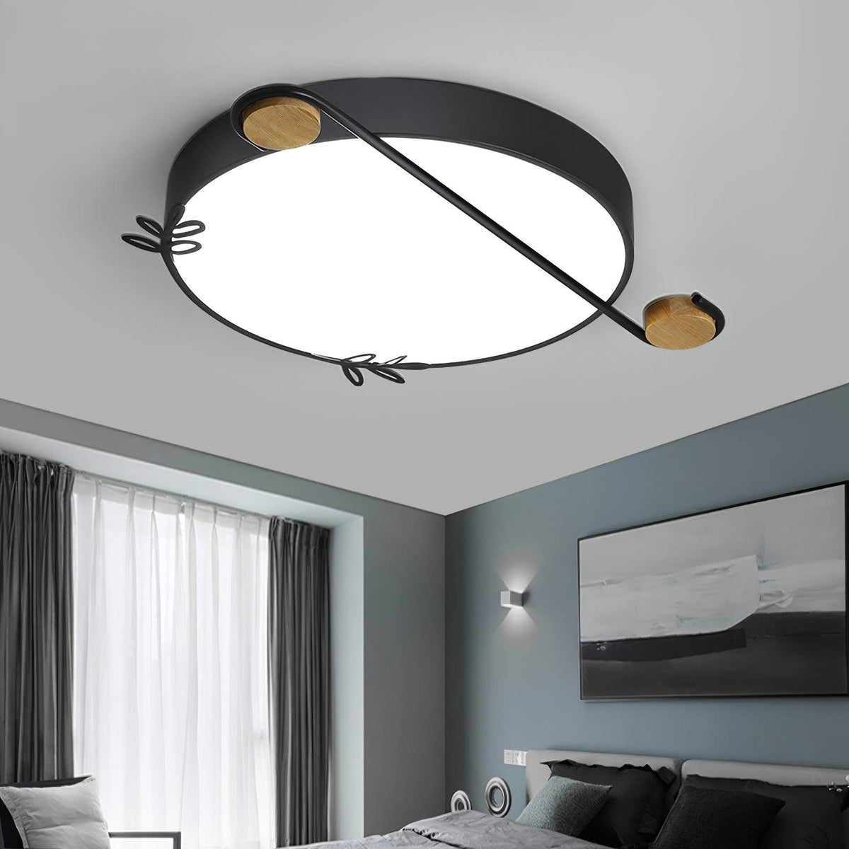Rosevia Lampe Plafonnier Ronde Art Note Musicale