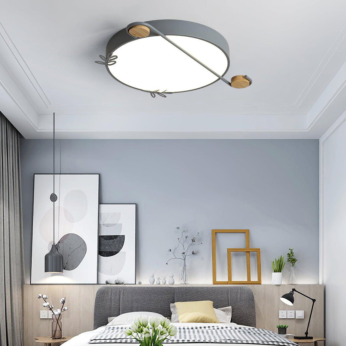 Rosevia Lampe Plafonnier Ronde Art Note Musicale