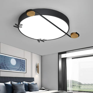 Evzorira Lampe Plafonnier Ronde Art Note Musicale