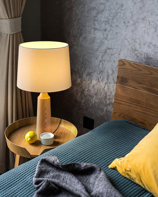 Harry Contemporary Wood Table Lamp-Neutral Decor