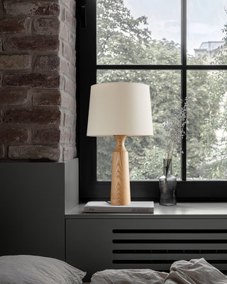 Harry Contemporary Wood Table Lamp-Neutral Decor
