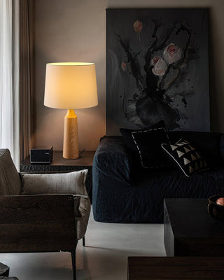 Harry Contemporary Wood Table Lamp-Neutral Decor