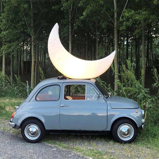 Zetheor Lampadaire en Résine Lune Croissante