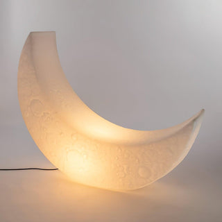 Zetheor Lampadaire en Résine Lune Croissante