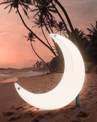 Zetheor Lampadaire en Résine Lune Croissante