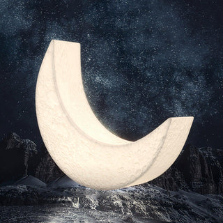 Zetheor Lampadaire en Résine Lune Croissante