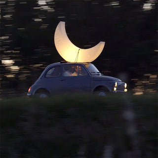 Zetheor Lampadaire en Résine Lune Croissante