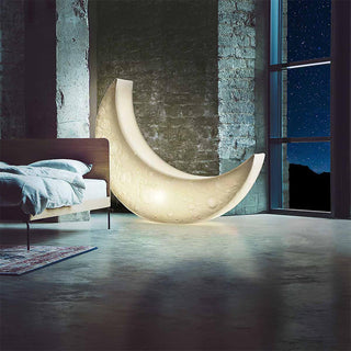 Zetheor Lampadaire en Résine Lune Croissante
