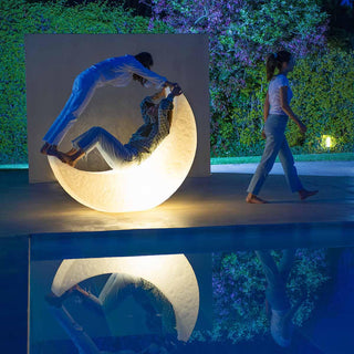 Zetheor Lampadaire en Résine Lune Croissante