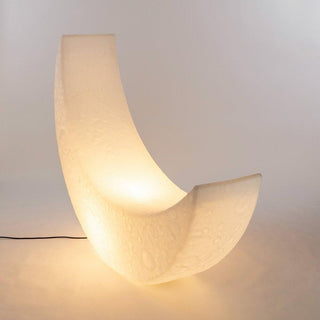 Zetheor Lampadaire en Résine Lune Croissante
