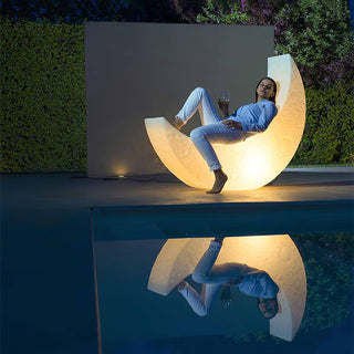 Zetheor Lampadaire en Résine Lune Croissante
