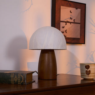 Nimbus Lampe de Table en Bois Et Tissu