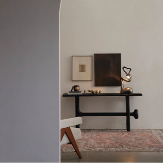 Twist Lampe de Table Sculpturale en Noir