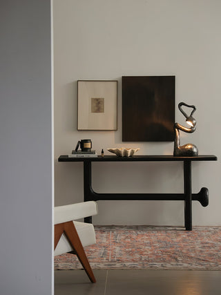 Twist Lampe de Table Sculpturale en Noir