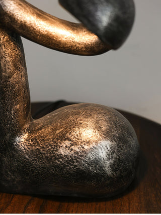 Twist Lampe de Table Sculpturale en Noir