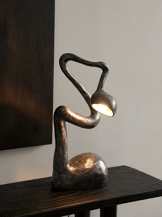 Twist Lampe de Table Sculpturale en Noir