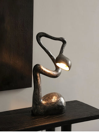 Twist Lampe de Table Sculpturale en Noir