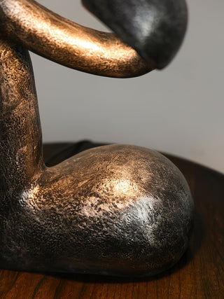 Twist Lampe de Table Sculpturale en Noir