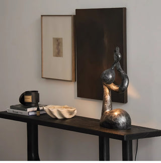 Twist Lampe de Table Sculpturale en Noir