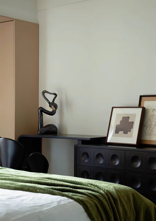Twist Lampe de Table Sculpturale en Noir