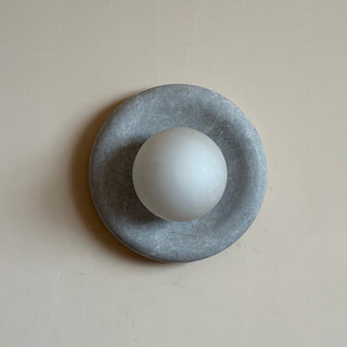 Aurvelyra Applique Murale en Verre Gris et Marbre Nordic Art Classic