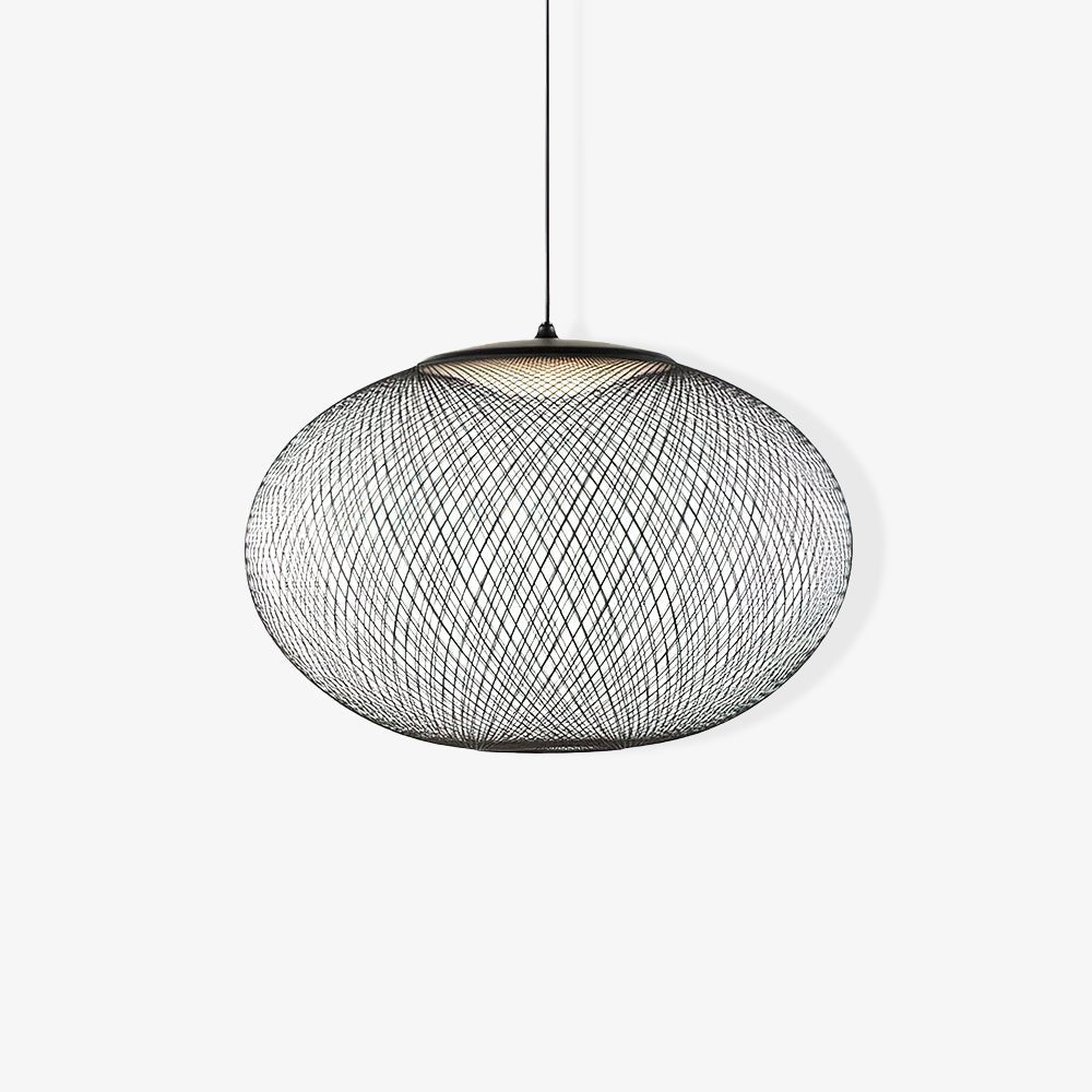 Viananne Suspension Lampe Maille Noire
