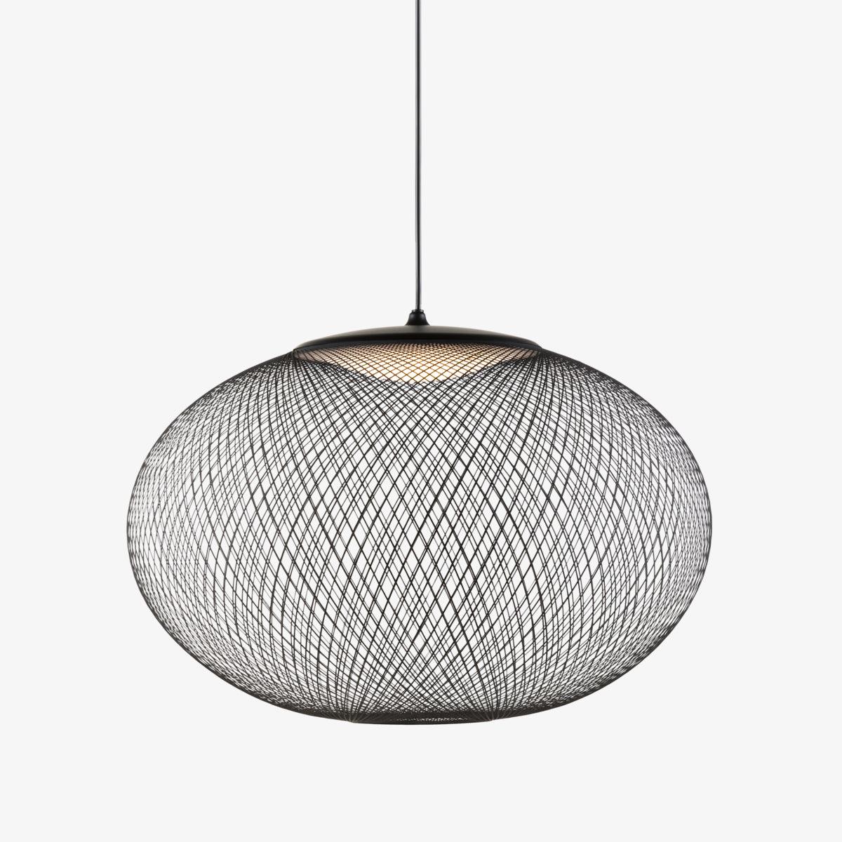 Viananne Suspension Lampe Maille Noire