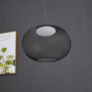 Lustra Suspension Lampe Maille Noire