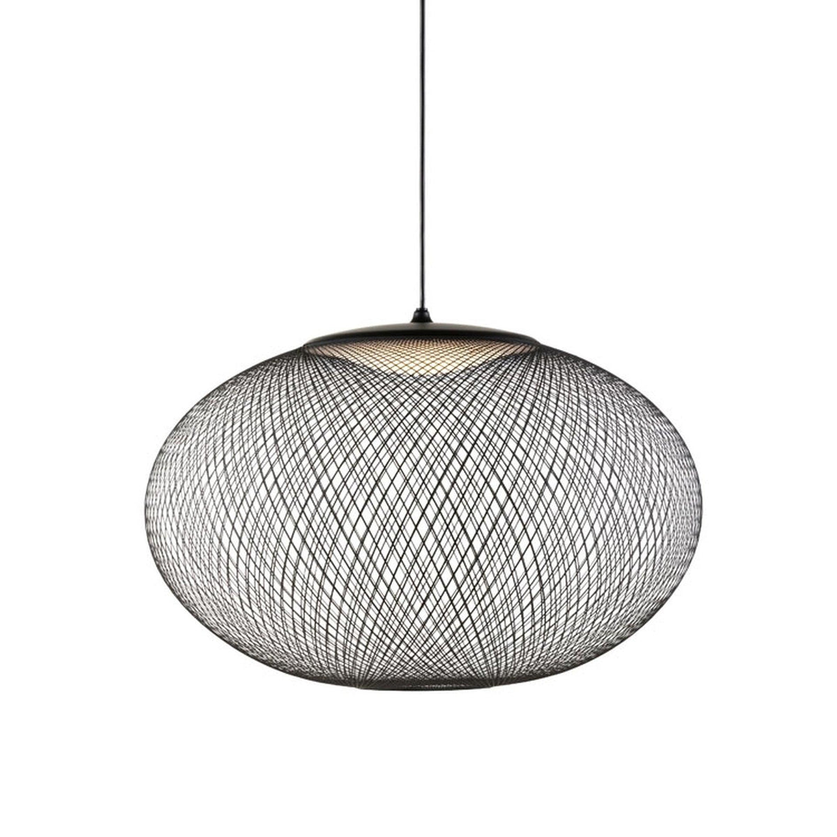 Viananne Suspension Lampe Maille Noire