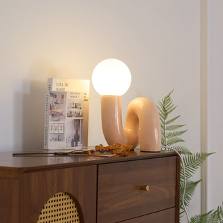 Soreeon Lampe de Table Forme N Ludique Tout Blanc