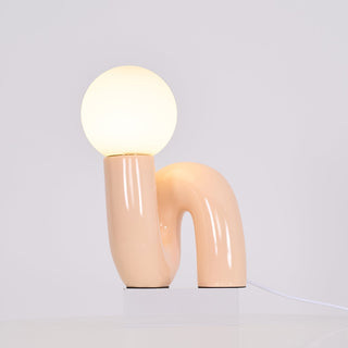 Soreeon Lampe de Table Forme N Ludique Tout Blanc