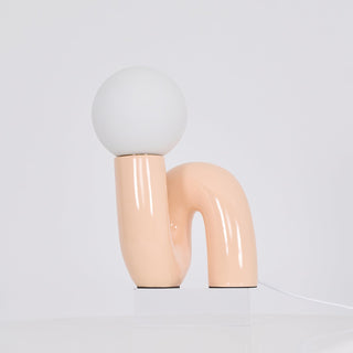 Soreeon Lampe de Table Forme N Ludique Tout Blanc