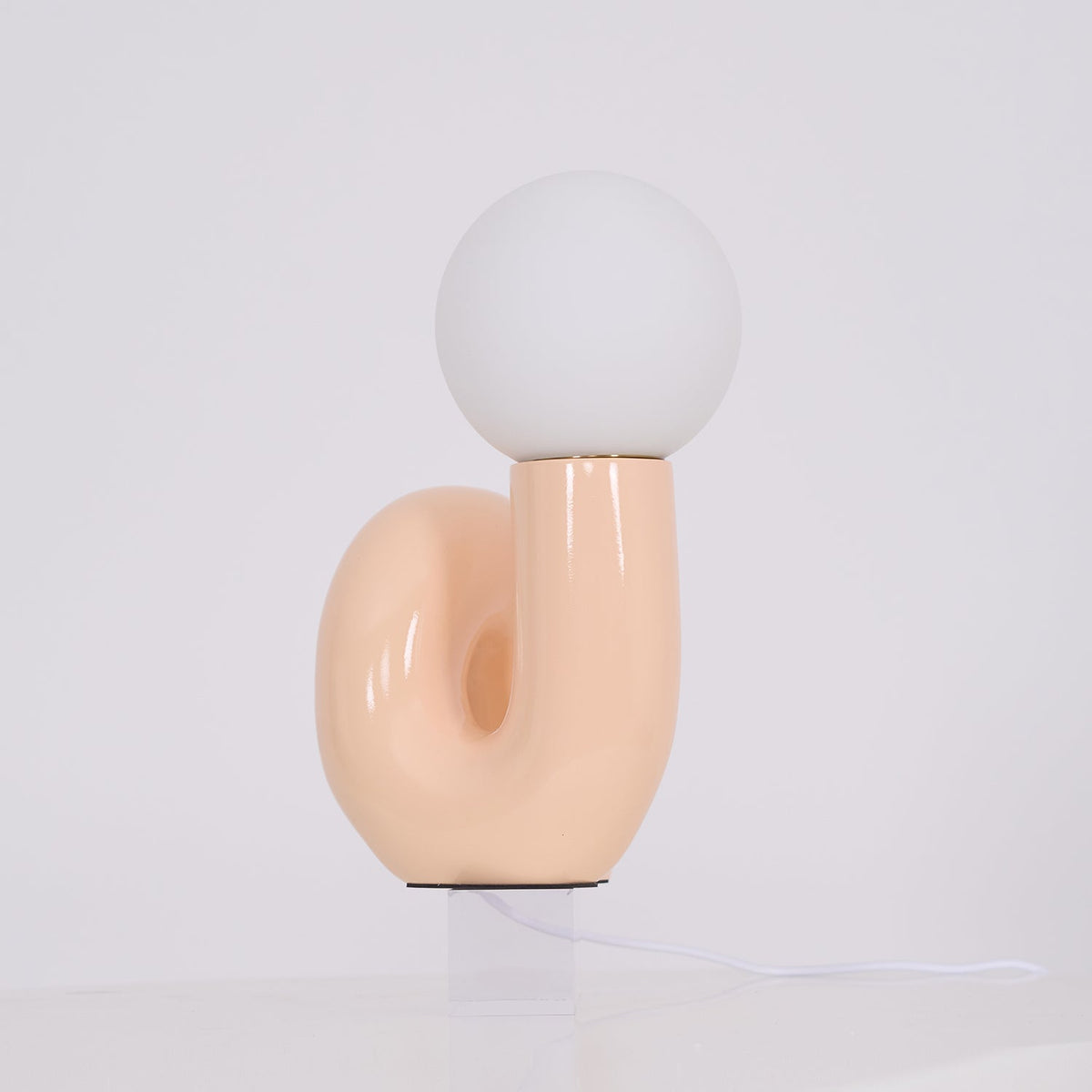 Soreeon Lampe de Table Forme N Ludique Tout Blanc