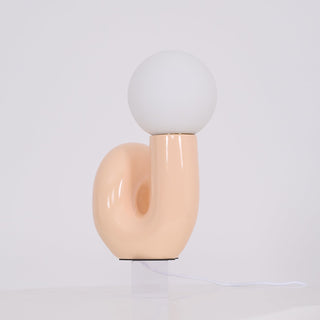 Soreeon Lampe de Table Forme N Ludique Tout Blanc