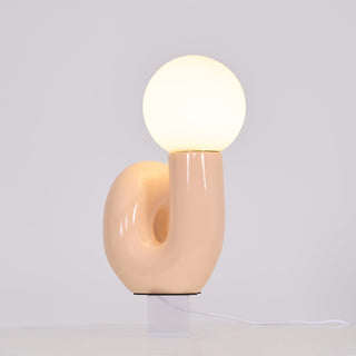 Soreeon Lampe de Table Forme N Ludique Tout Blanc