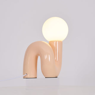Soreeon Lampe de Table Forme N Ludique Tout Blanc