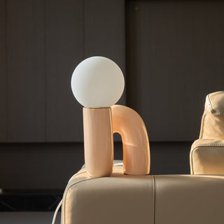 Soreeon Lampe de Table Forme N Ludique Tout Blanc