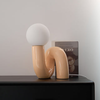 Soreeon Lampe de Table Forme N Ludique Tout Blanc