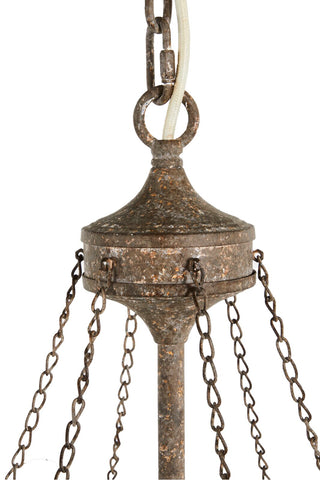 Eurnoros Lustre Vintage Industriel en Bois et Métal