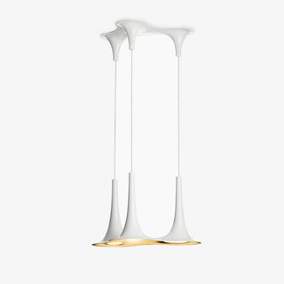 Solara Lampe suspendue en acrylique en forme de trompette contemporaine
