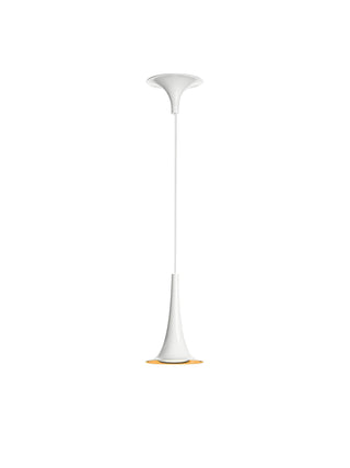 Solara Lampe suspendue en acrylique en forme de trompette contemporaine