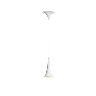 Solara Lampe suspendue en acrylique en forme de trompette contemporaine