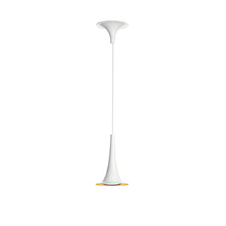 Solara Lampe suspendue en acrylique en forme de trompette contemporaine