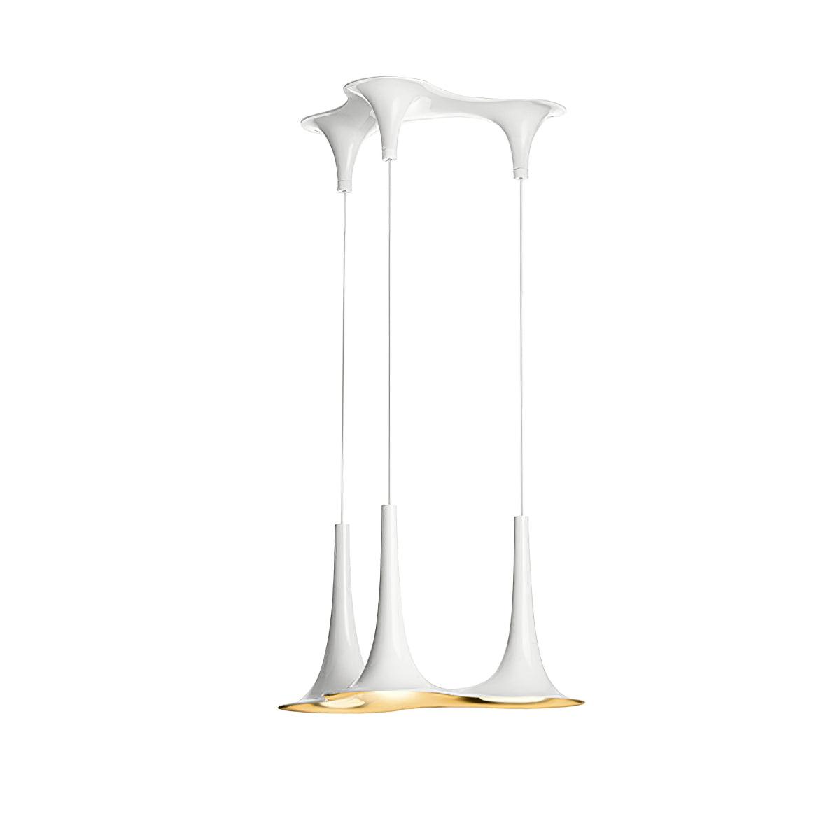 Iselessa Lampe suspendue en acrylique en forme de trompette contemporaine