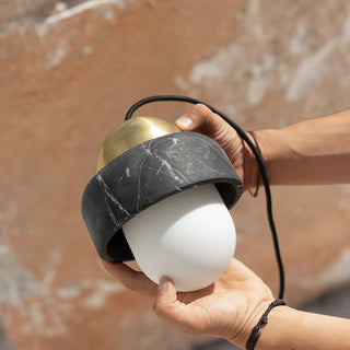 Elliren Suspension Moderne Minimaliste en Verre et Marbre