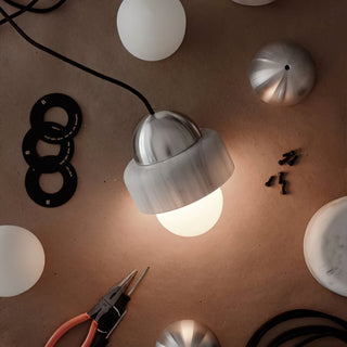 Elliren Suspension Moderne Minimaliste en Verre et Marbre
