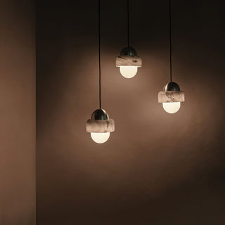 Elliren Suspension Moderne Minimaliste en Verre et Marbre