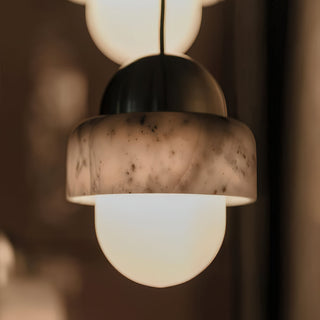 Elliren Suspension Moderne Minimaliste en Verre et Marbre